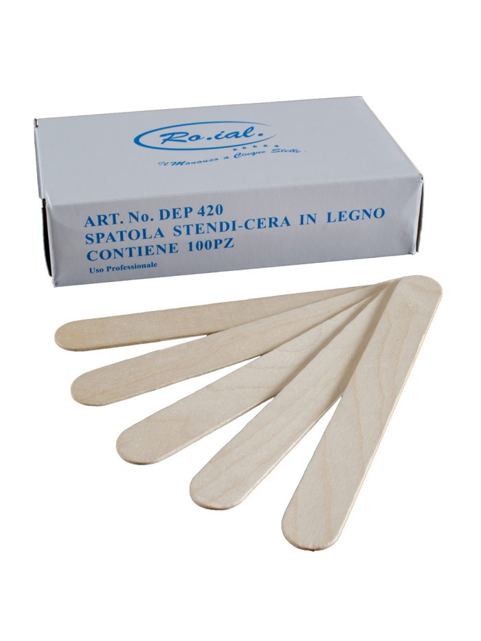 Spatola legno monouso per cera 100pz
