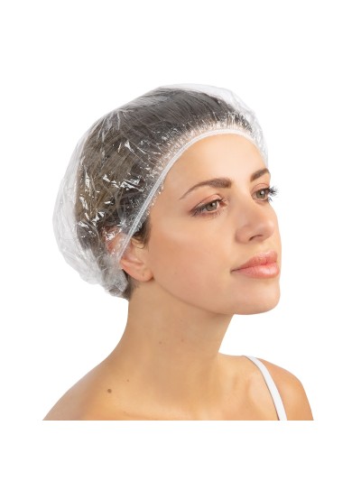 Cuffia doccia monouso in plastica 100pz