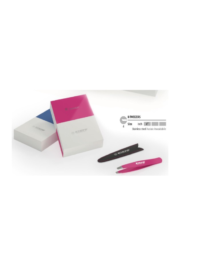 Pinzetta inox punta obliqua colori assortiti