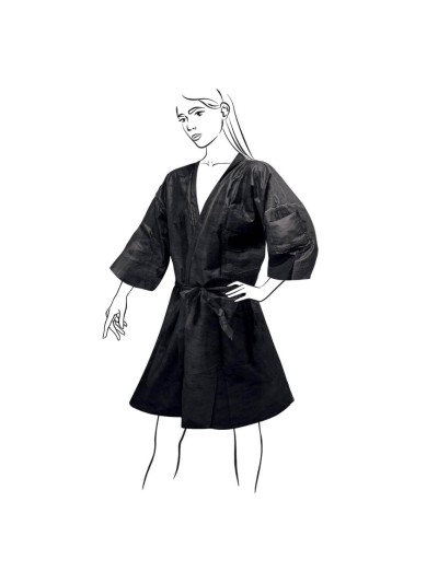 Kimono monouso in tnt Nero 10pz
