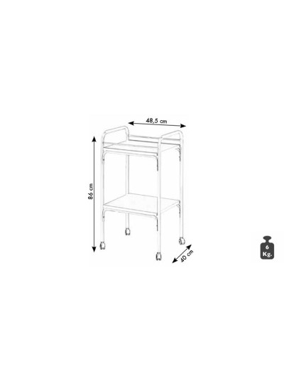 Carrello Beauty in acciaio