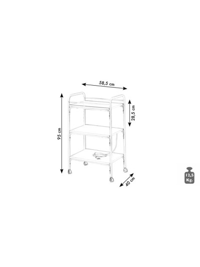 Carrello Silvy in acciaio