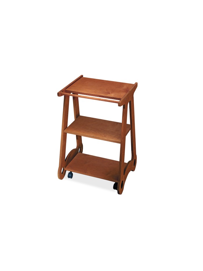Carrello Sabry in legno tinto ad acqua