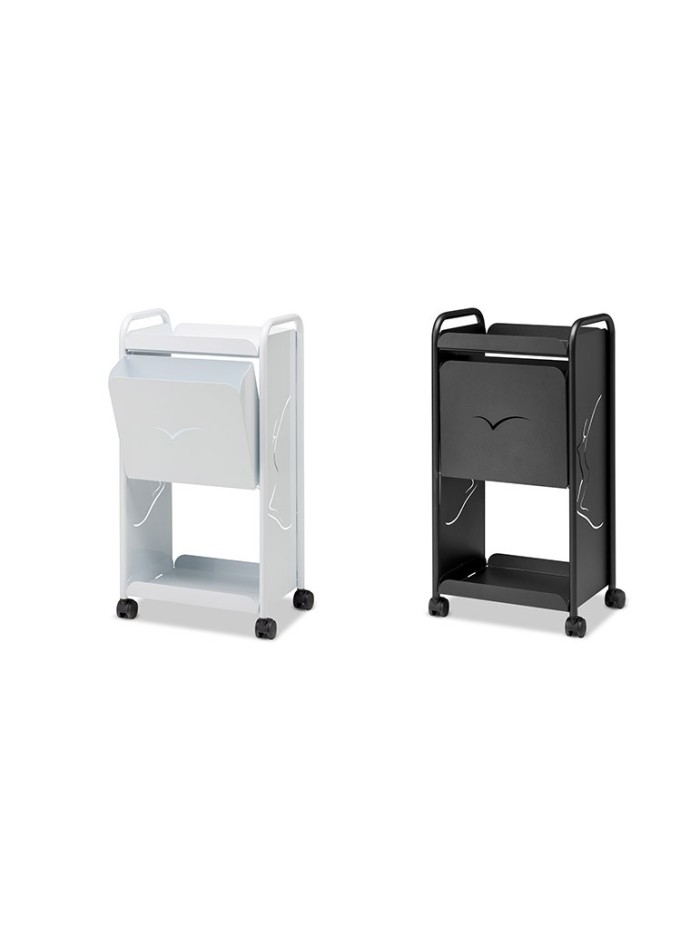 Carrello Gaia con cestino in acciaio