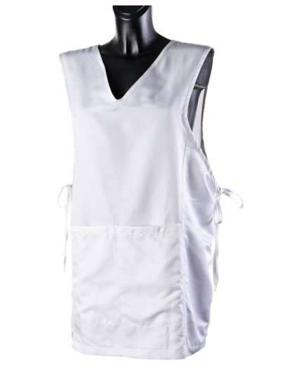 Grembiule con lacci bianco/nero