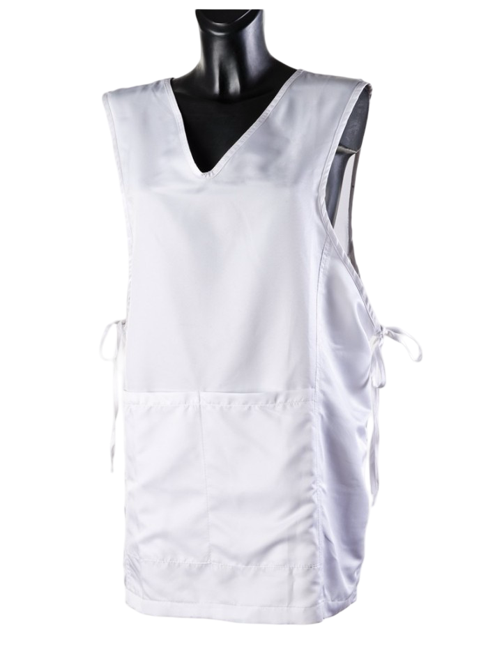 Grembiule con lacci bianco/nero