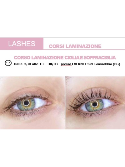 Corso Laminazione Ciglia 30/03/2026