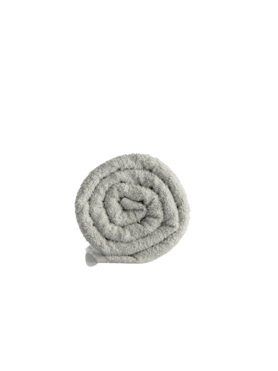 Asciugamano spugna di cotone colore grigio perla