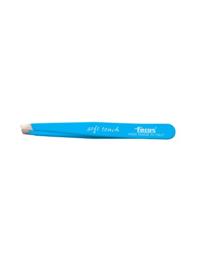 Pinzetta Focus punta obliqua Soft Touch