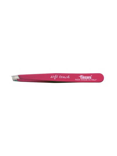 Pinzetta Focus punta obliqua Soft Touch