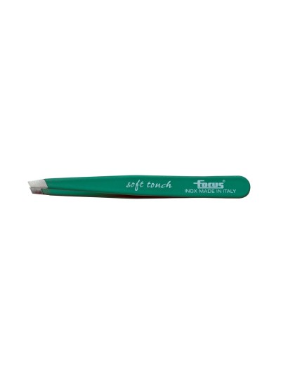 Pinzetta Focus punta obliqua Soft Touch