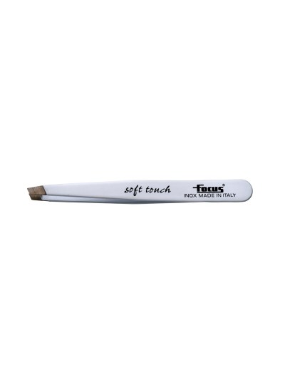 Pinzetta Focus punta obliqua Soft Touch