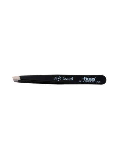 Pinzetta Focus punta obliqua Soft Touch