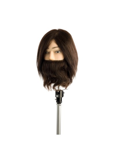 Testina studio Uomo barba e baffi 100% naturale