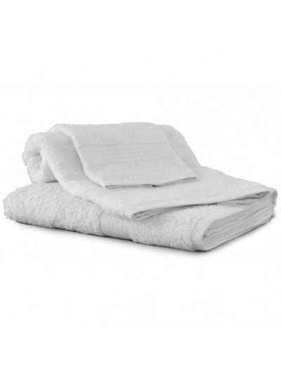 Telo spugna 100% cotone bianco 100x150cm